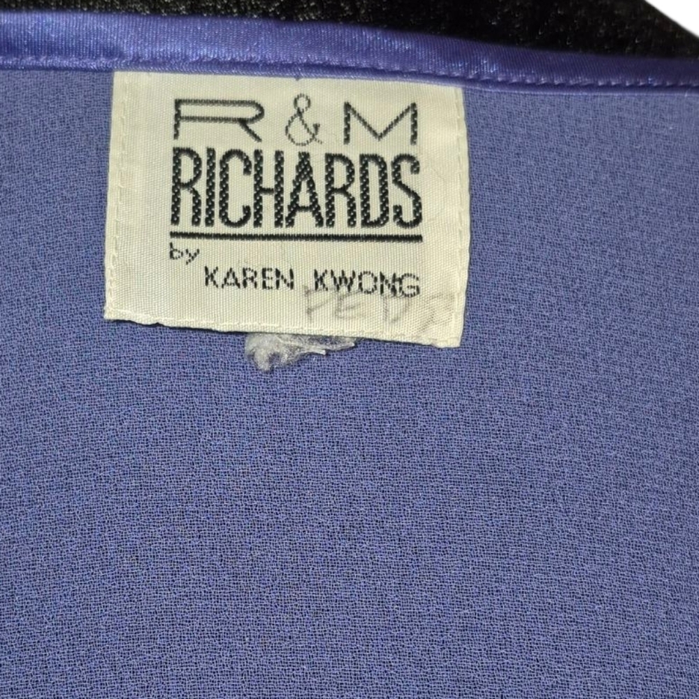 R&M Richards By Karen Kwong Elegant Purple Women's 2 Piece Dress Set (Plus Size) - Picture 10 of 10